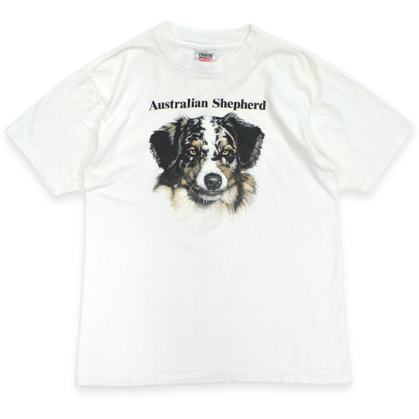 ~90's ONEITA 'Australian Shepherd' dog print T-shirt... XL