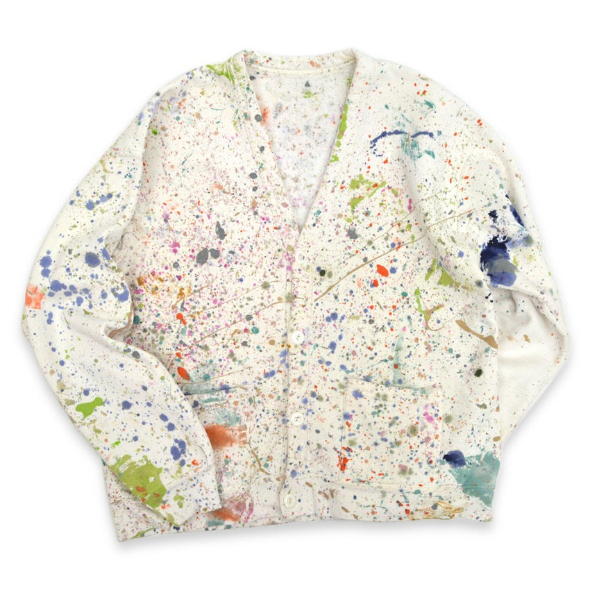 ~80's High sense of beauty Hand Painted Cotton Cardigan...
