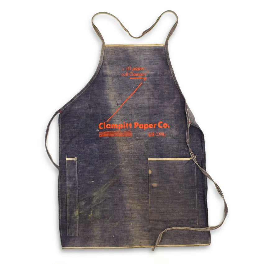 50's~ 'Clampitt Paper Co.' Denim Apron...