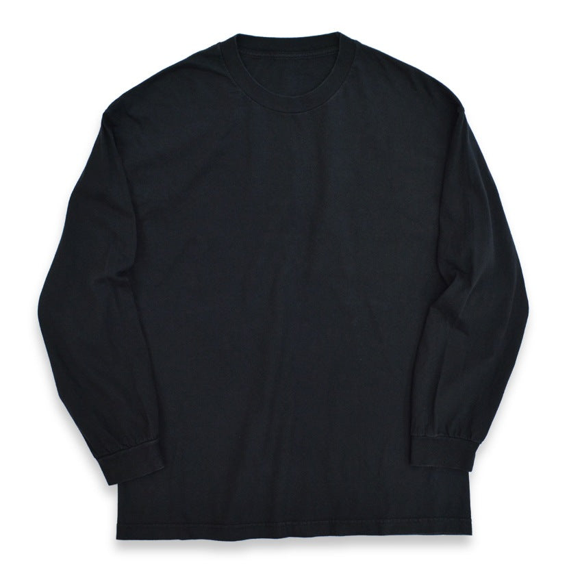 BLACK PLAIN L/S SHIRTS SWEATER RIB...