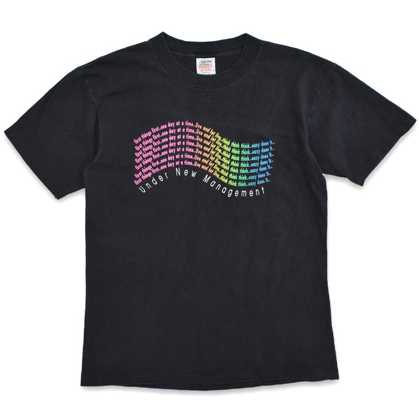 90's ONEITA 'Under New Management' T-shirt... XL