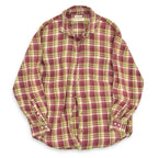 80's- BANANA REPUBLIC Irish Linen Check Shirt...