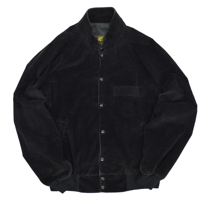 90's K-Products BLACK PLAIN CORDUROY JACKET...XL