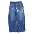 ~60's USNAVY DUNGAREES BLEACHED INDIGO DENIM TROUSERS...