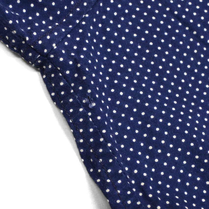 ~70's Small Polka Dots All Cotton Shirt... about S
