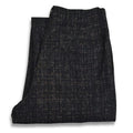 1950s-era black pinstripe Fleck Pattern kasuri wool slacks...