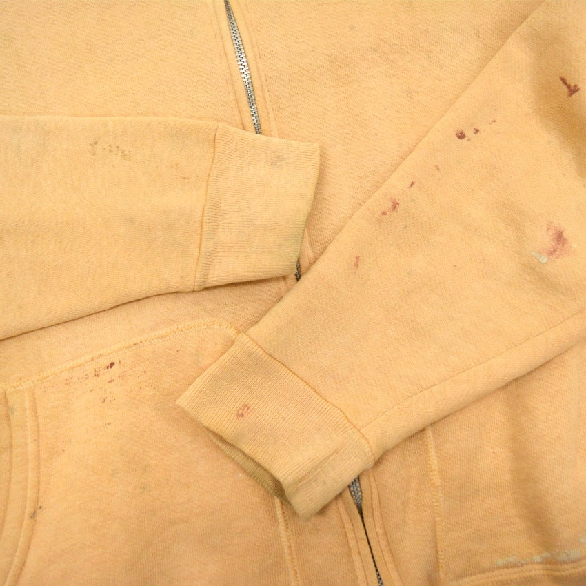 60's Faded Color Sweat Zip Up Hoodie with Separate Pockets...