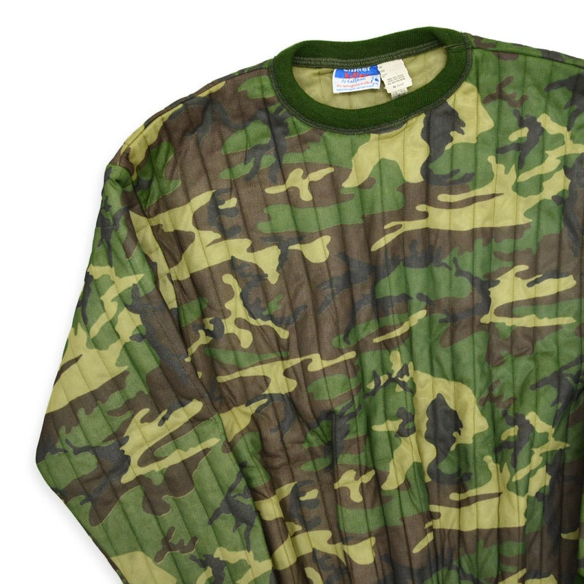 70's~ Deadstock chillerkiller by SAFTBAK Camo Quilting Sweat shirt ... XL