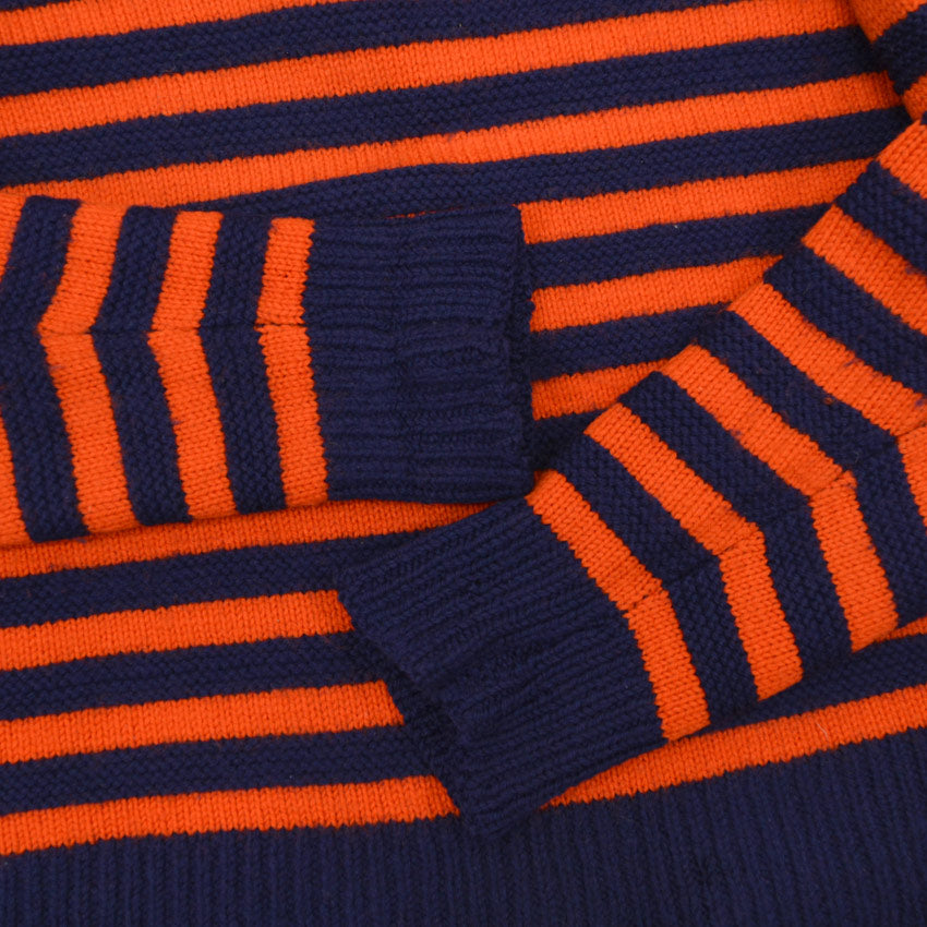 50's〜 OLD BORDER TURTLE WOOL SWEATER ORANGE × NAVY ...