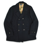 ~40's Julmor Black Wool Double Breasted Coat...