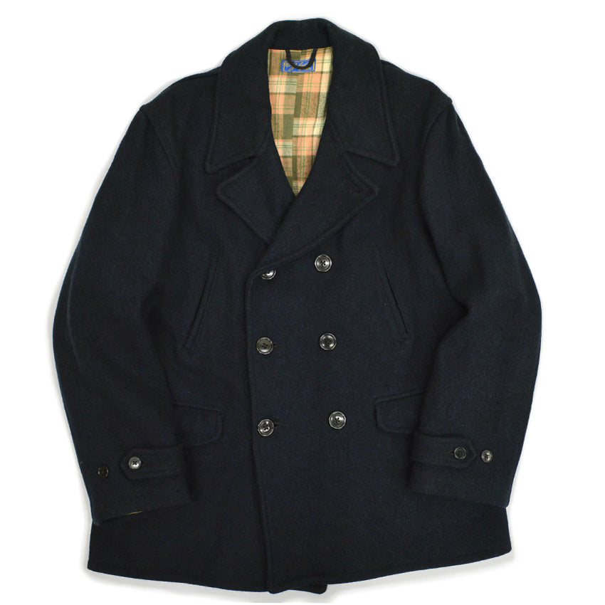 ~40's Julmor Black Wool Double Breasted Coat...