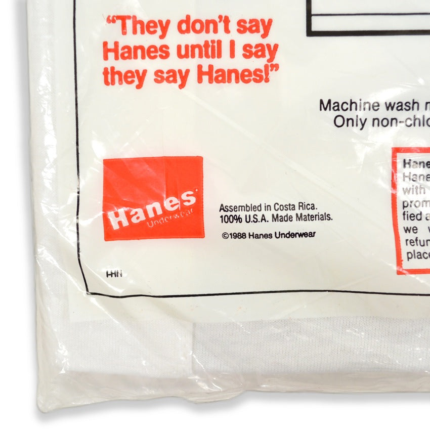 1988' Deadstock Hanes Pocket-T White... L