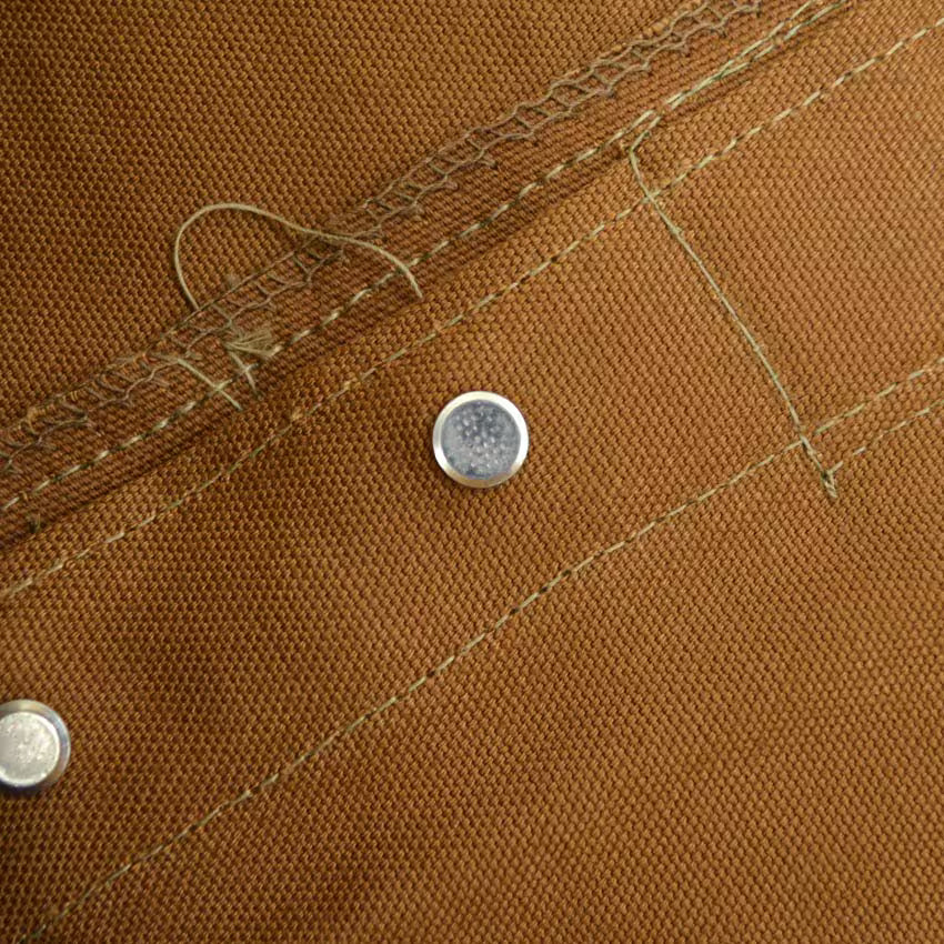 1970's DEADSTOCK CARHARTT BROWN DUCK DOUBLE KNEE OVERALL... W36 L28