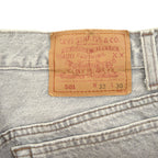 1990's Levi's 501 LIGHT GRAY DENIM PANTS... W32 L29