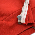 〜1980's DOUBLE FACE THERMAL RED ZIPUP HOODIE ... L