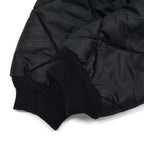 1990's BIG SMITH ALL BLACK QUILTED JACKET...M