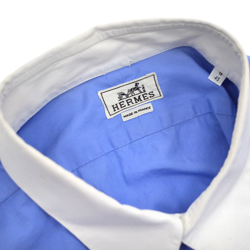 OLD HERMES COLLER SEPARATED SHIRT フランス製 ... Fits like XL