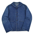 1940's USNAVY WW2 SHAWL COLLAR DENIM JACKET...