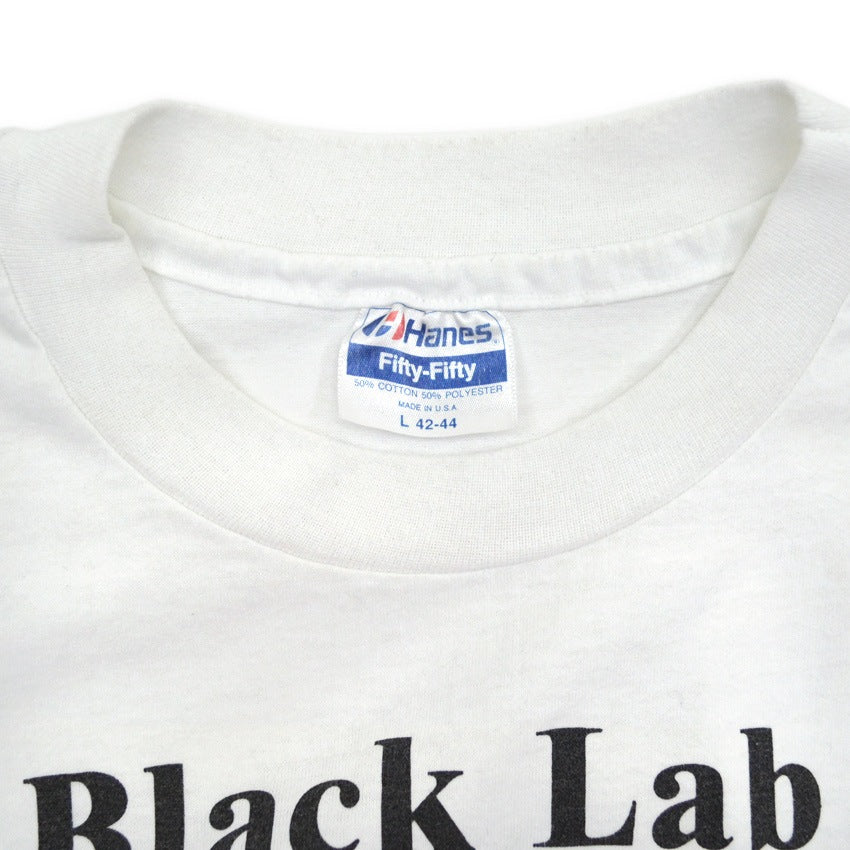 1990's Hanes Black lab Dog Print T-shirt...L