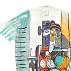 1980s Deadstock Picasso "Woman Sitting in Front of a Window" All Over Print T-shirt... XL