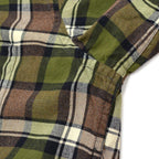 ~1960's Needles California GREEN & BLACK PLAID RAYON SHIRT...L