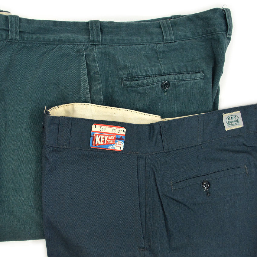 1960's DEADSTOCK KEY WORK PANTS... W33 L31
