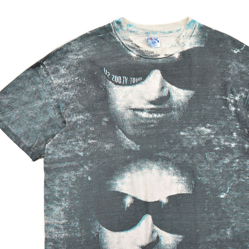 1990's Hanes U2 ZOO TV TOUR ALL OVER PRINT T-SHIRT... XXL