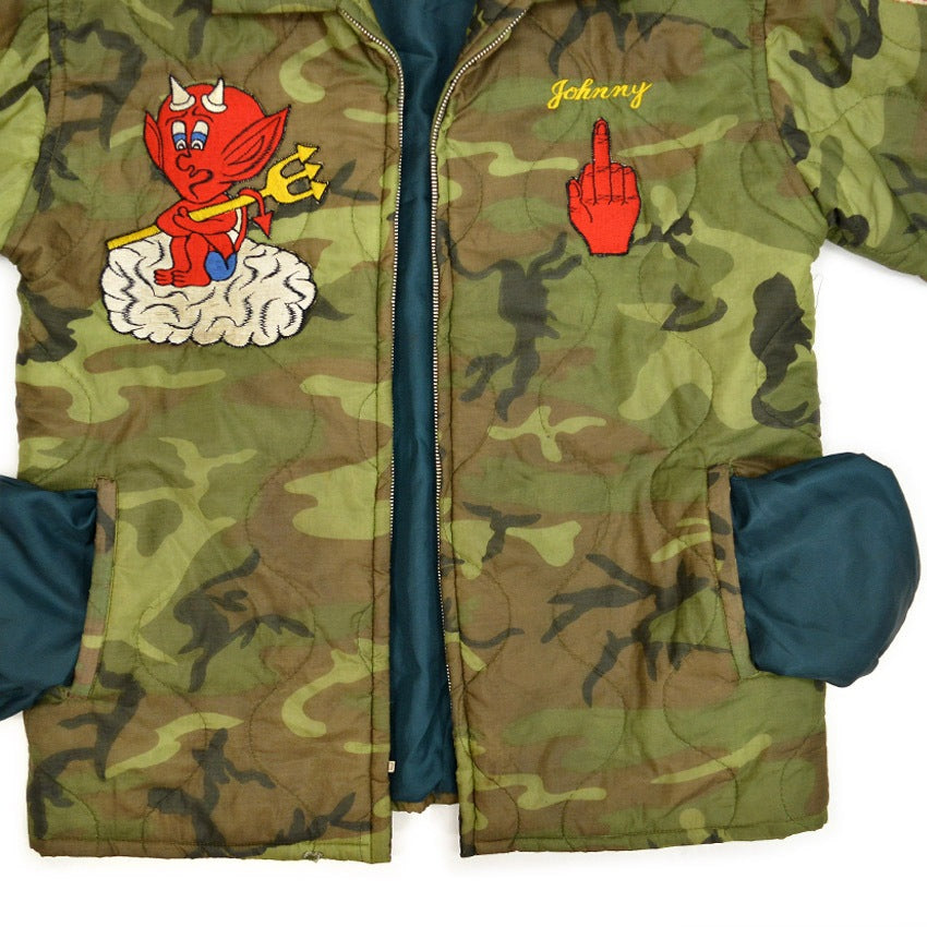 1960's~ USMC VIETNAM WAR EMBROIDERY TOUR JACKET...