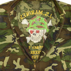 ~1970's USMC VIETNAM WAR SKULL EMBROIDERY TOUR JACKET...