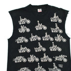 1990's FRUIT OF THE LOOM FASHION VICTIM SKULL SEX CUT OFF ... L