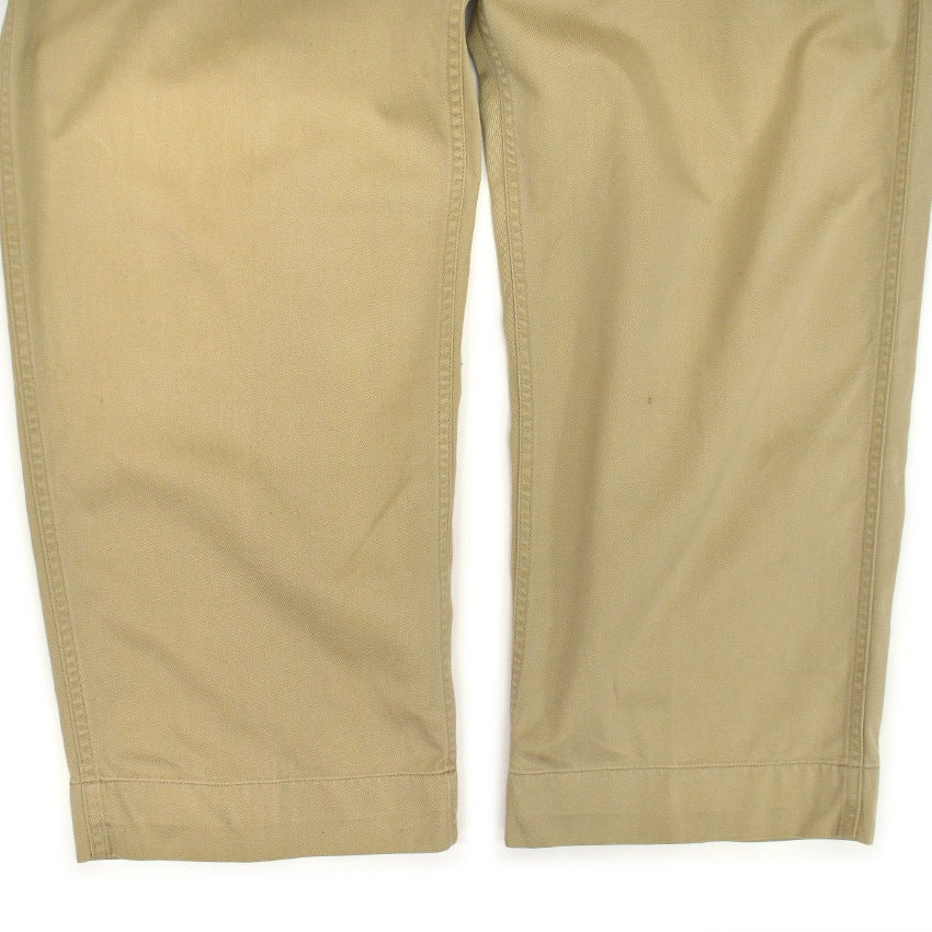 1940's USARMY TROUSERS COTTON KAHKI CHINO... W31.5 L26