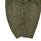 1980s- GENERRA COLLECTION Linen x Cotton Plaid Slacks... W32 x L31