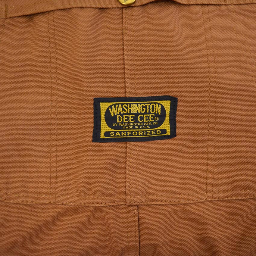 1960's~ DEADSTOCK WASHINGTON DEE CEE BROWN DUCK OVERALL...W42 L32