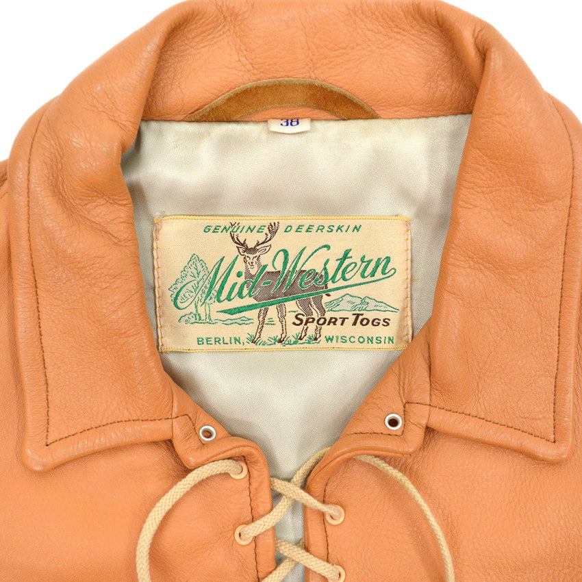 ~1960's MIDWESTERN SPORT TOGS DEERSKIN LEATHER SHIRT... 38