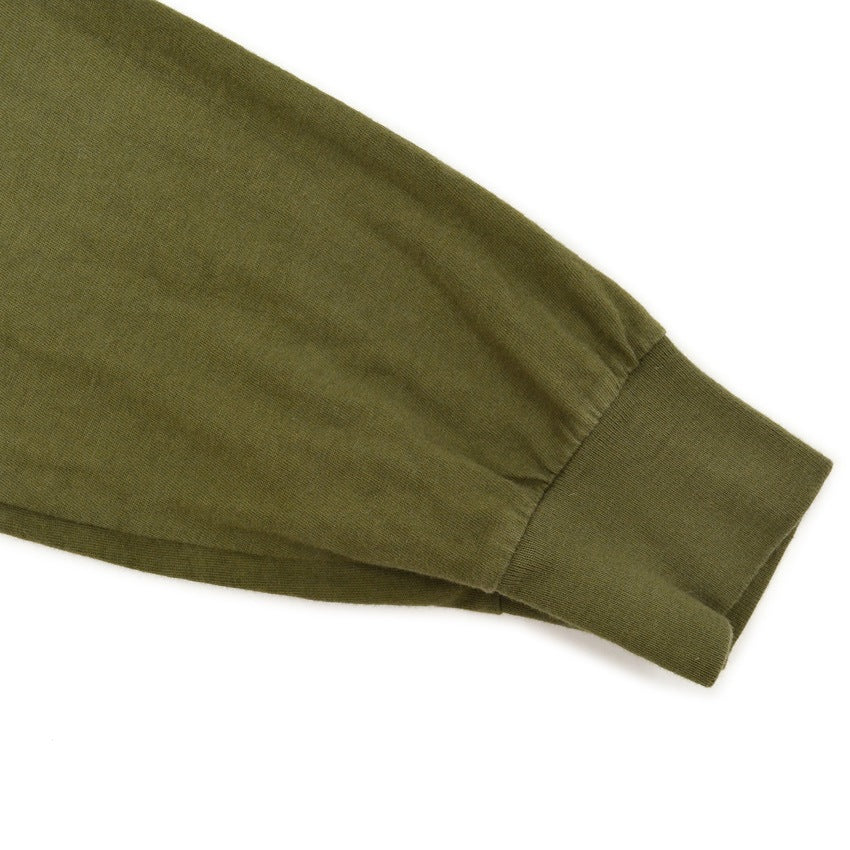1990's~ Polo by Ralph Lauren L/S T-SHIRT OLIVE GREEN... M