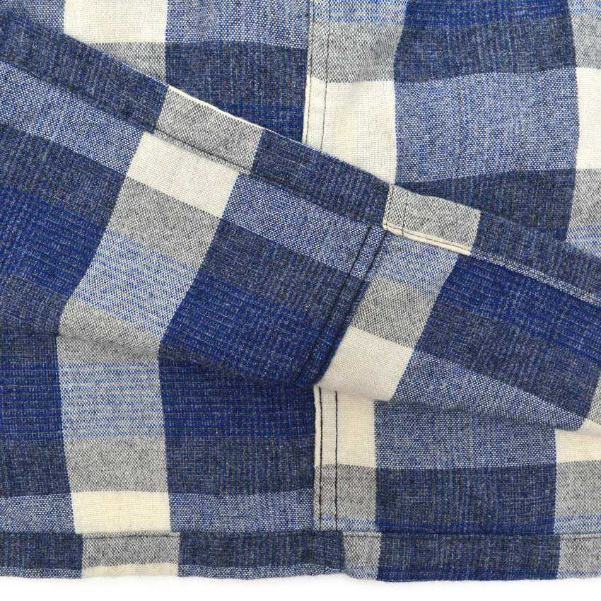〜1960's SEARS BLUE PLAID SHIRT ... M