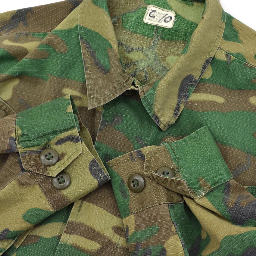 1960s US ARMY ERDL JUNGLE FATIGUE JACKET Brown Leaf ... SR