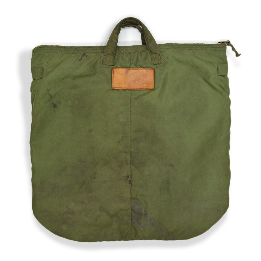 1970's USNAVY BAG, FLYER'S, HELMET LEATHER PATCH...