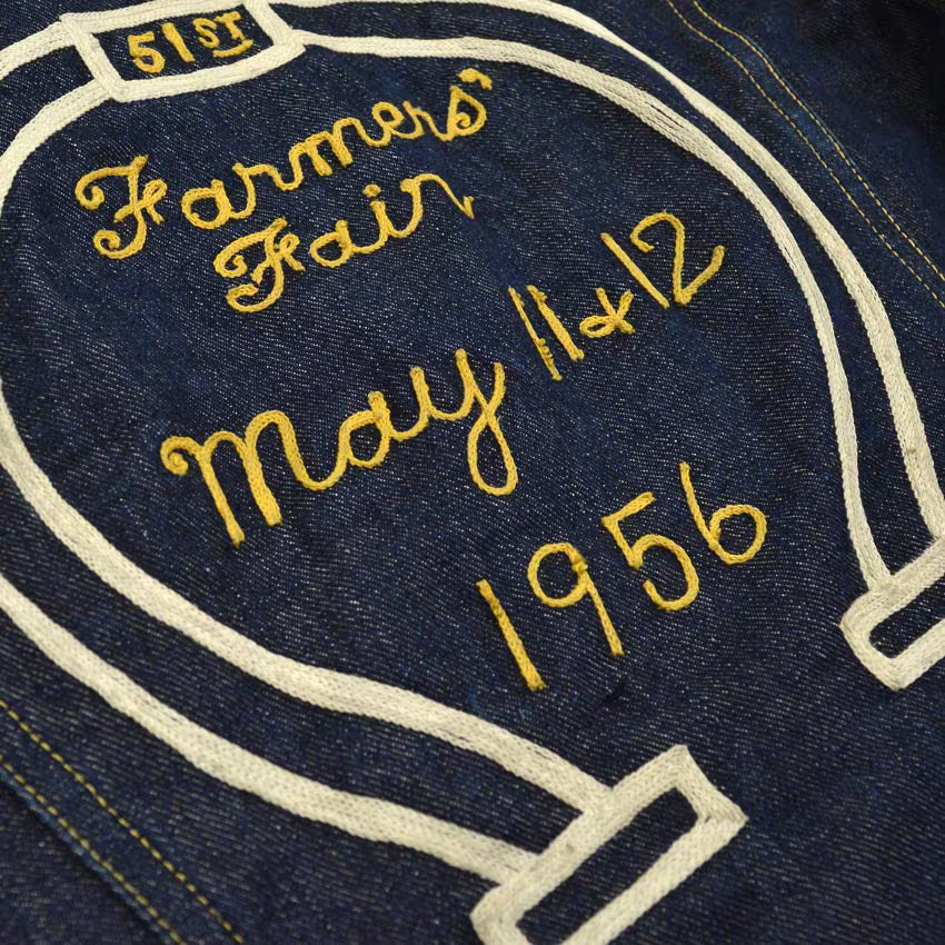 1950's Lee 101-J MU AGGIES FARMERS FAIR 1956' DENIM JACKET ... 38LONG
