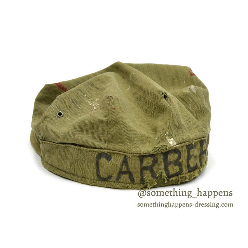 1940's~ USARMY HBT CAP WITH HAND PAINT... AS IS