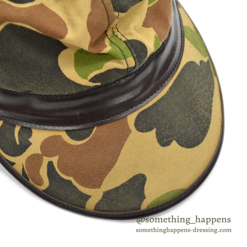 1960s LL Bean Hunting Camo Cap with cursive tag...