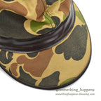 1960s LL Bean Hunting Camo Cap with cursive tag...