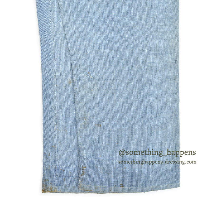 ~1940's PIN CHECK COTTON WORK TROUSERS...W35 L29