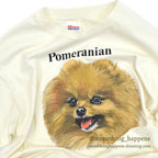 1990's HANES POMERANIAN DOG PRINT T-SHIRT ... LARGE