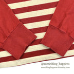 1970's TOWNCRAFT WHITE & RED BORDER L/S T-SHIRT ... L
