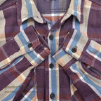 1970's〜 FIVE BROTHER PLAID FLANNEL SHIRT ... M