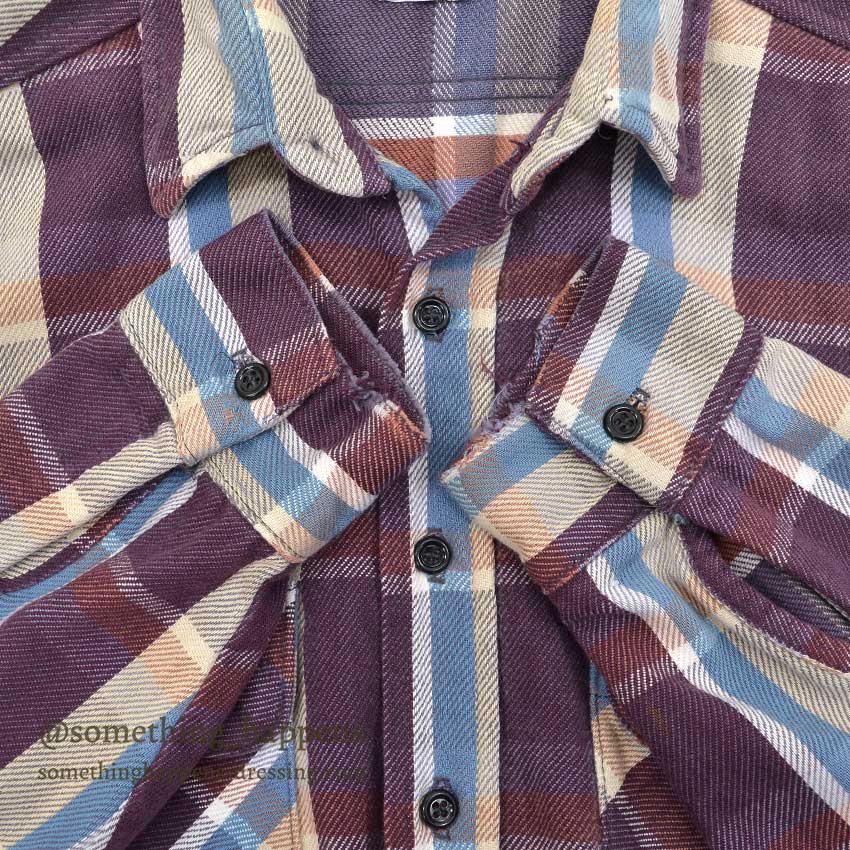 1970's〜 FIVE BROTHER PLAID FLANNEL SHIRT ... M