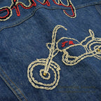 1970's Lee EMBROIDERY DENIM JACKET ... Fits like 44