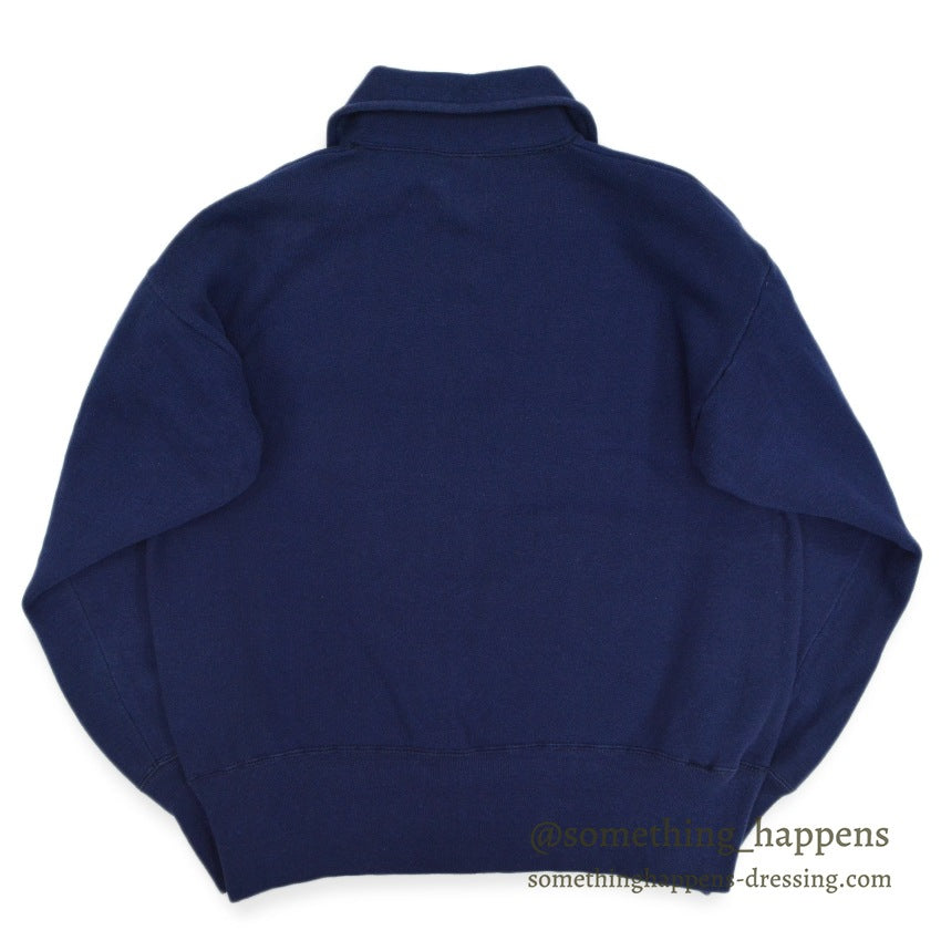 1950's〜 CHAMPION HALF-ZIP SWEAT SHIRT NAVY ... M