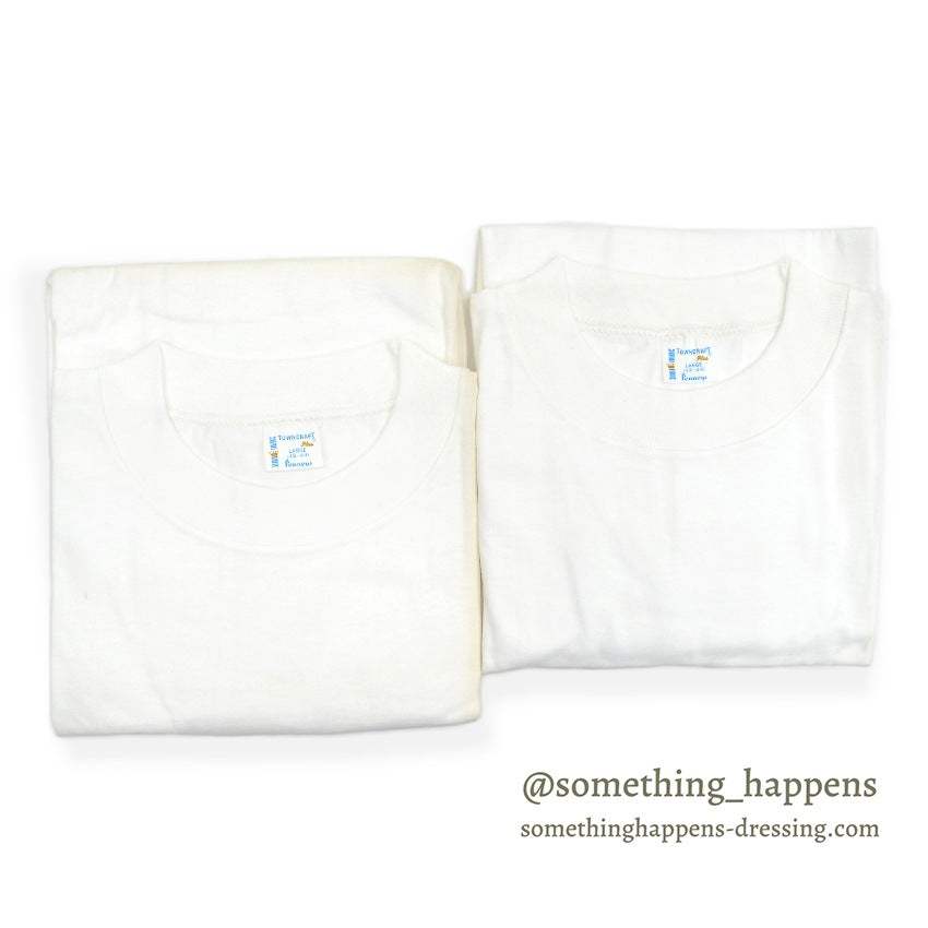 1960's DEADSTOCK TOWNCRAFT PENNEYS PLAIN T-SHIRTS 2枚セット #1 ... L
